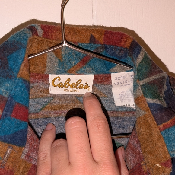 Vintage Cabela's Western Print Flannel - Picture 3 of 3